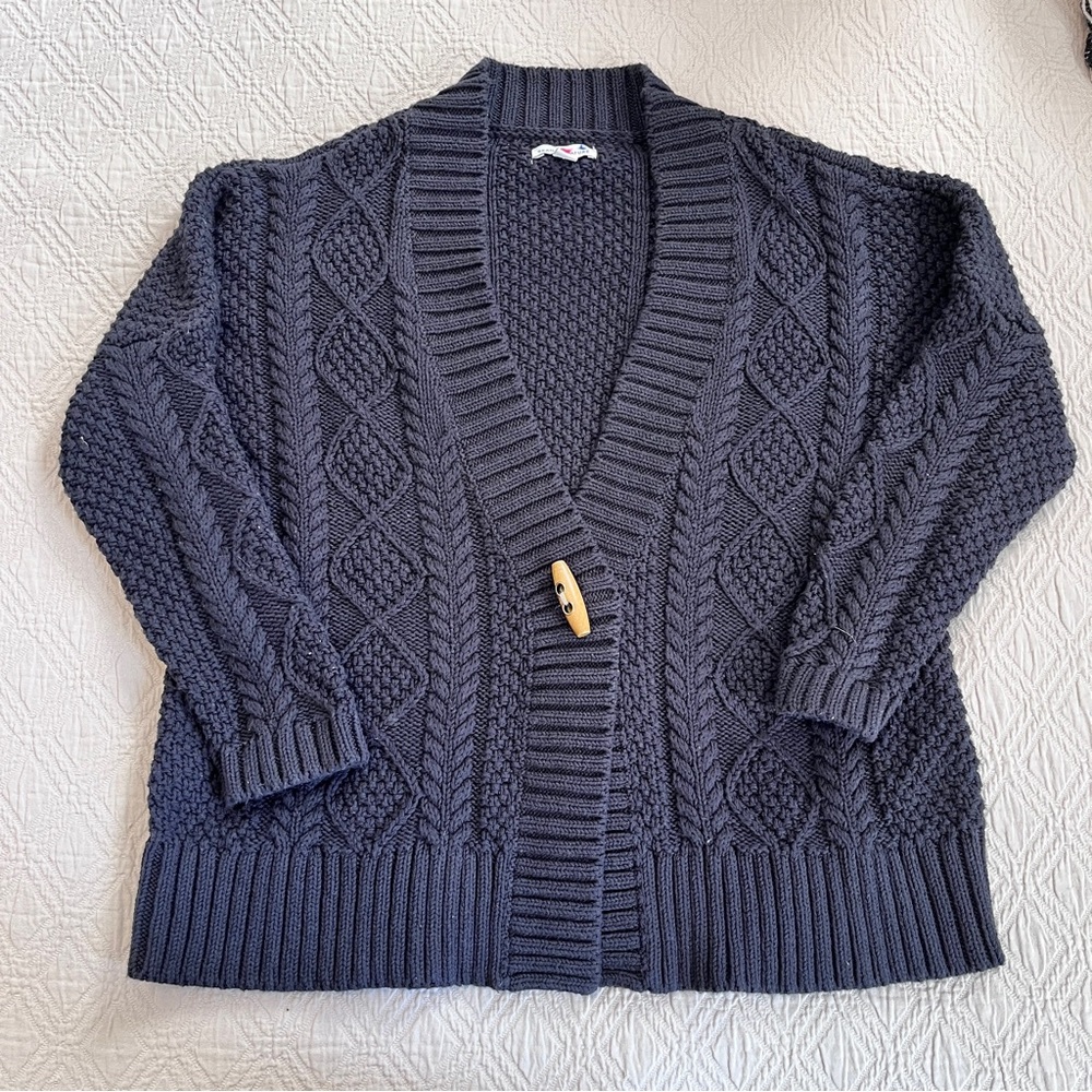L.L.Bean Signature Cotton Fishermans’s Cardigan Sweater